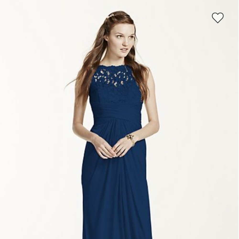 David's Bridal LONG Bridesmaid Dress Size 14